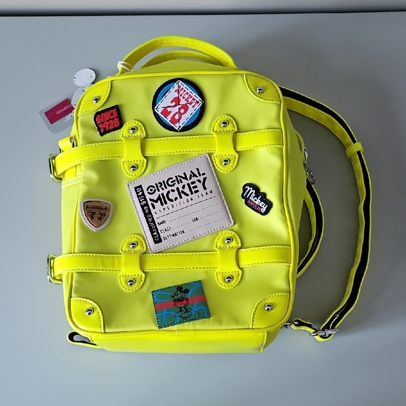 Disney Handbags - Mickey Expedition Team Bright Yellow Backpack - NWT
